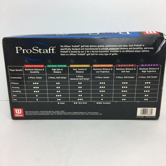 Wilson ProStaff Women's Golf Balls 18 Count Distance Durability Golfing Sports - Picture 2 of 12